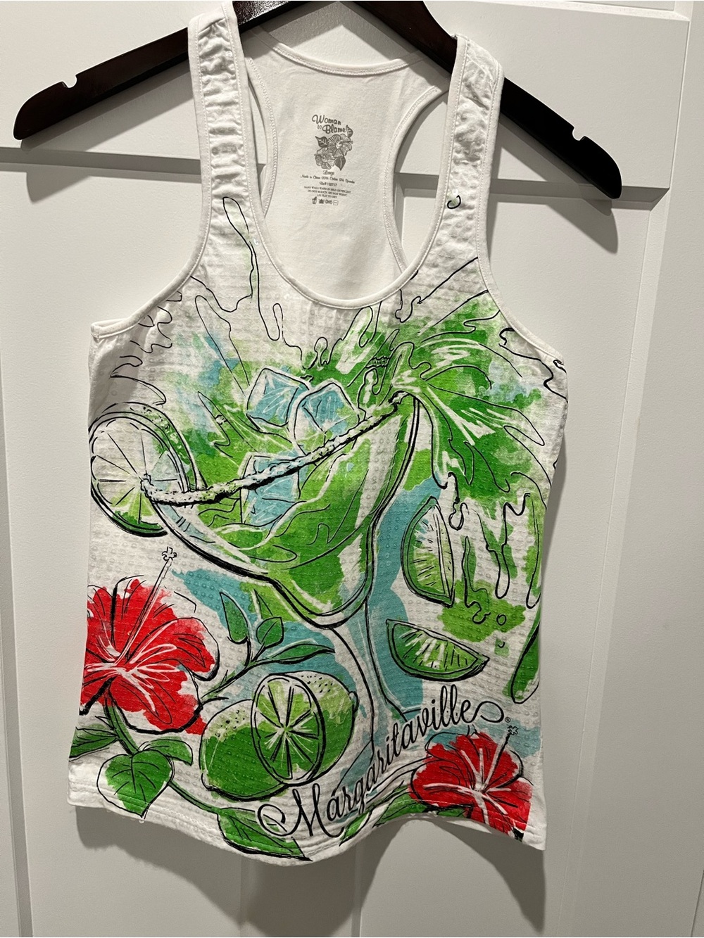 Margaritaville Sequined Racerback Tank Top - Excellent Condition - L